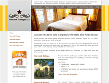 Tablet Screenshot of hancockcottages.com